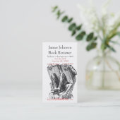 規則的な名刺を読んでいる本の虫 名刺 (スタンド正面)