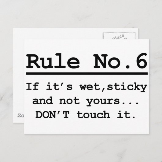 規則第6 ポストカード (正面/裏面)