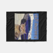 規則1常にボスアップCatおもしろいミーム男性へWom フリースブランケット (正面(横))