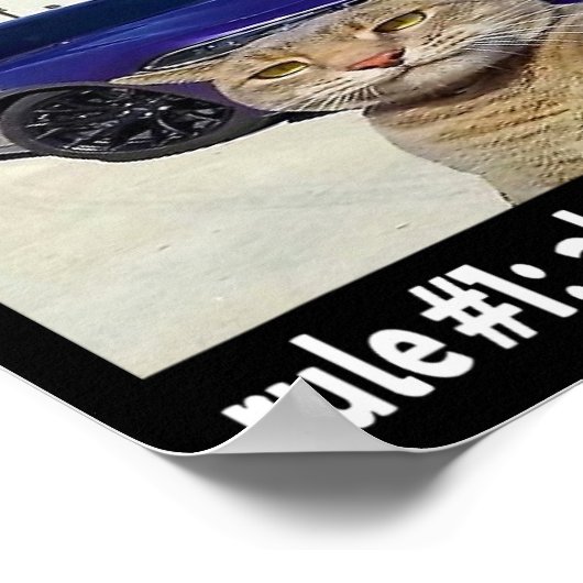 規則1常にボスアップCatおもしろいミーム ポスター (角)