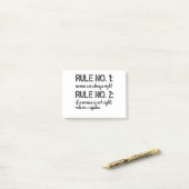 規則1:女性は常に正しいルール2:もし ポストイット (デスク上)