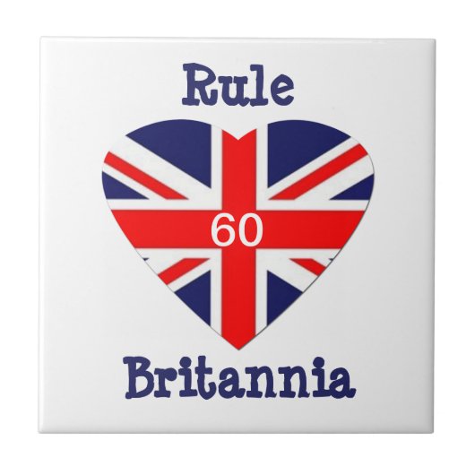 規則Britannia! 60連合ジャックのハート タイル (正面)