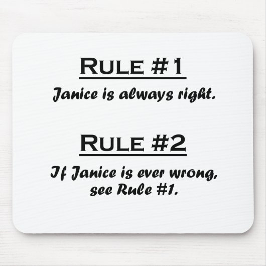 規則Janice マウスパッド (正面)