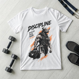 規律が本当の自由を築く雄牛ジムTシャツ Tシャツ