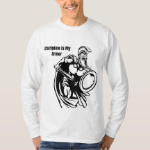“規律は我が鎧 – 戦士の剣Tシャツ