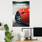 規律は目に見えない富 スーパーカー名言 ポスター (ホームオフィス)