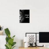 規律は自由の超クローズアップ獅子頭 ポスター (ホームオフィス)