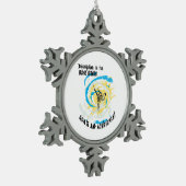 規律は、ゴール武術芸術の間の橋である スノーフレークピューターオーナメント (左)