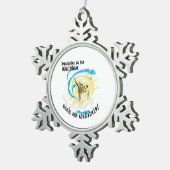 規律は、ゴール武術芸術の間の橋である スノーフレークピューターオーナメント (右)