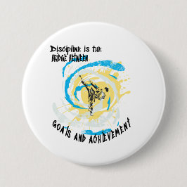 規律は、ゴール武術芸術の間の橋である 缶バッジ