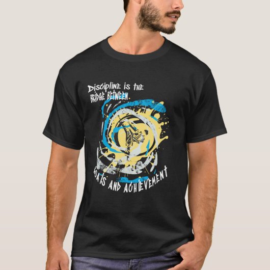 規律は、ゴール武術芸術の間の橋である Tシャツ (正面)