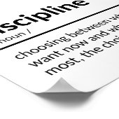 規律やる気を起こさせる引用文 ポスター (角)