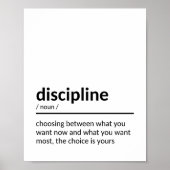 規律やる気を起こさせる引用文 ポスター (正面)