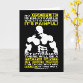 規律 – ボディビルトレーニング やる気を起こさせる カード (黄色い花)