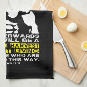 規律 – ボディビルトレーニング やる気を起こさせる キッチンタオル (四つ折り)