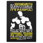 規律 – ボディビルトレーニング やる気を起こさせる クリップボード (裏面)