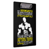 規律 – ボディビルトレーニング やる気を起こさせる クリップボード (右)