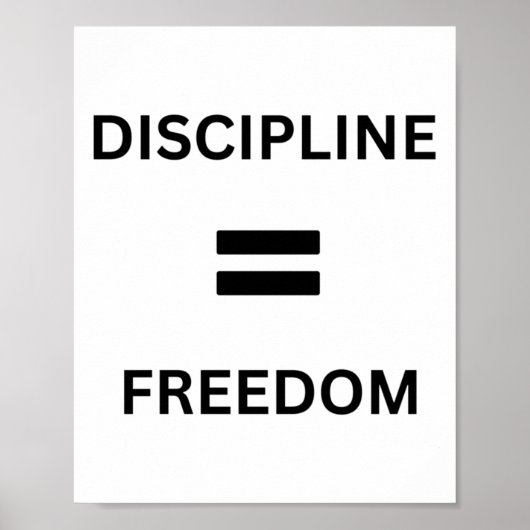 規律=自由 – 成功への鍵ステッカー ポスター (正面)