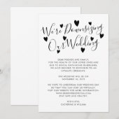 規模を縮小します 小規模な結婚式 計画変更 案内状 (正面/裏面)