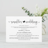 規模縮小のウェディングプラン変更のお知らせ 案内状 (スタンド正面)