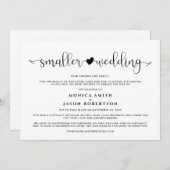 規模縮小のウェディングプラン変更のお知らせ 案内状 (正面/裏面)