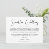 規模縮小の結婚式 計画変更 エレガント 案内状 (スタンド正面)