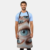 視サイケデリック覚：抽象芸術眼錯覚 エプロン (着用した状態)