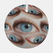 視サイケデリック覚:抽象芸術眼錯覚 ガラスオーナメント (裏面)