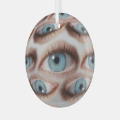 視サイケデリック覚：抽象芸術眼錯覚 ガラスオーナメント (正面左)