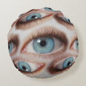 視サイケデリック覚:抽象芸術眼錯覚 ラウンドクッション (裏面)