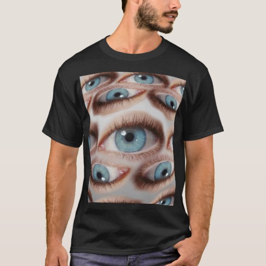 視サイケデリック覚:抽象芸術眼錯覚 Tシャツ (正面)