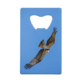 視力のターゲットを持つ飛んでいるなミサゴ クレジットカード栓抜き (正面)