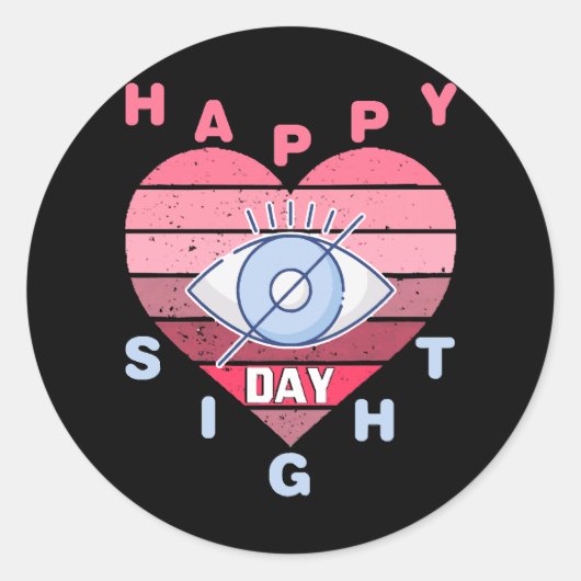 視力の日 ラウンドシール (正面)