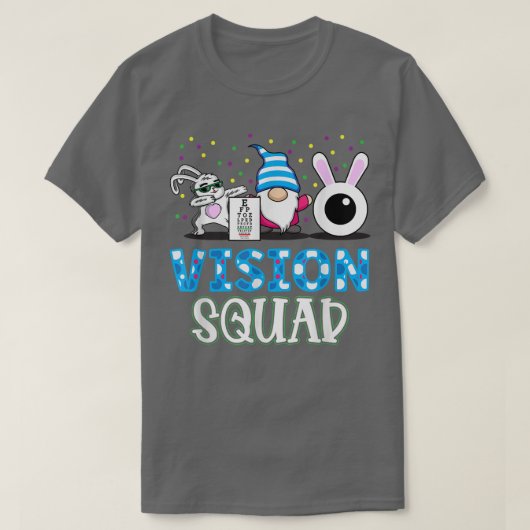 視力分校おもしろい検眼視眼科医バニーeas tシャツ (デザイン正面)