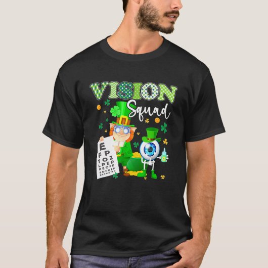 視力分検眼検眼検眼医セントパトリックsダ tシャツ (正面)