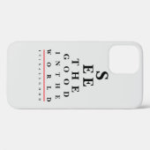 視力検査表の引用文の電話箱 Case-Mate iPhoneケース (裏面 (横))