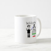 視力検査表の眼科医のデザインのギフト コーヒーマグカップ (正面右)