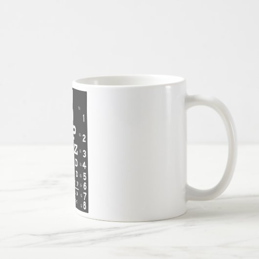 視力検査表 コーヒーマグカップ (右)