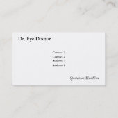 視力検査表 名刺 (裏面)