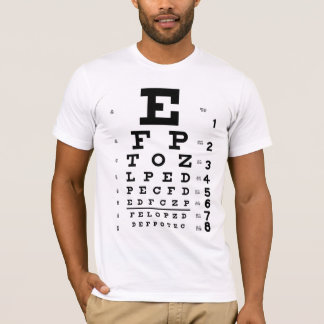 視力検査表 Tシャツ