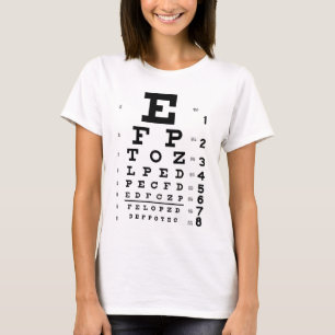 視力検査表 Tシャツ