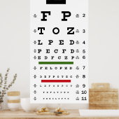 視力試伝統的験表 ポスター (キッチン)