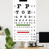 視力試伝統的験表 ポスター (ホームオフィス)
