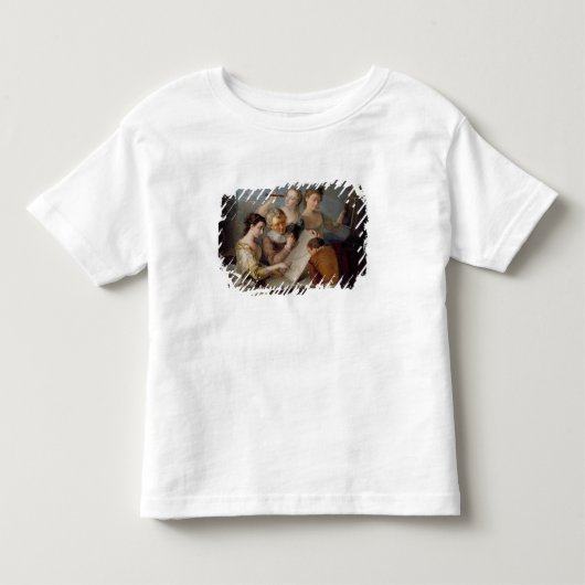 視力、c.1744-47 (キャンバスの油)の感覚 トドラーTシャツ (正面)
