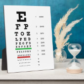 視床科医のためのスネレンの視力表 フォトプラーク (側面)