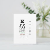 視床科医のためのスネレンの視力表 ポストカード (スタンド正面)