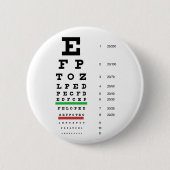 視床科医のためのスネレンの視力表 缶バッジ (正面)