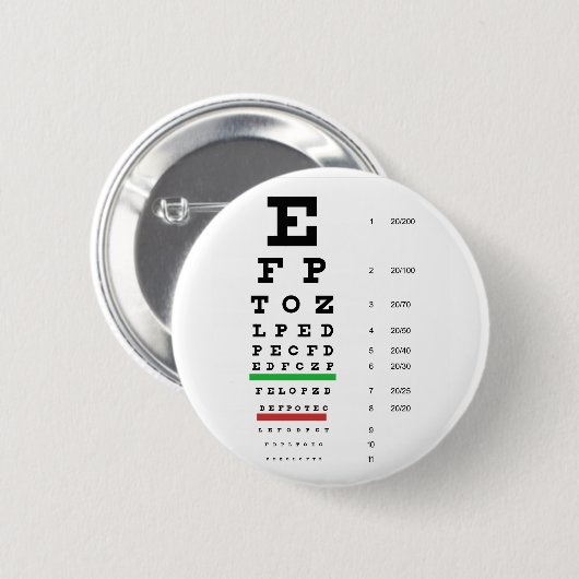 視床科医のためのスネレンの視力表 缶バッジ (正面&裏面)