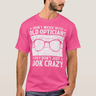 視点眼医熱狂するOptを混乱させない Tシャツ