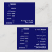 視点 – ホワイトオンザネヴィーブルー深い 名刺 (正面/裏面)